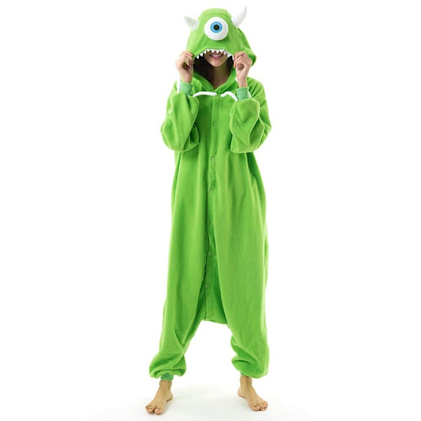 Unisex Voksen Jule Onesie Pyjamas til Kvinder Lynlås Hætte Jumpsuit Voksen Plys Heldragt Nattøj Lange Ærmer F S