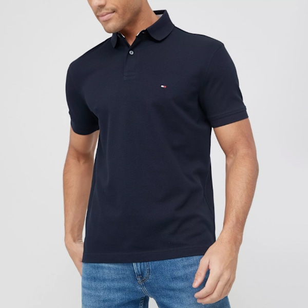 Tommy Hilfiger Herr 1985 Regular Fit Pikétröja Royal Blue M
