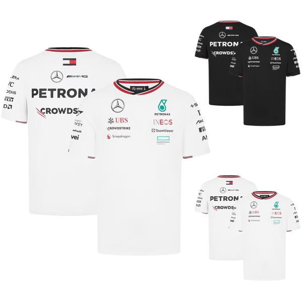 Herrarnas Racing Kortärmad T-shirt Sommar Casual Sport Tryckt T-shirt Toppar White 3XL