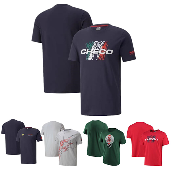 Unisex 2025 Racing T-shirt, Basic Kortærmet Tee, Gave til F1 Racing Fans Navy-B S