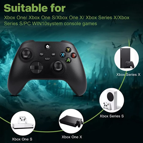 Trådløs controller til Xbox One & Xbox Series X|S PC Windows - Med lydstik Black