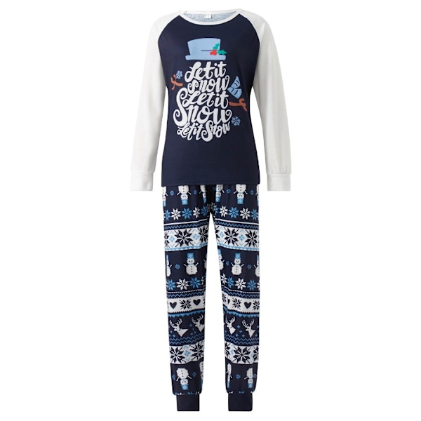 Matchande Familjejulpyjamas Set Kvinnor Män Barn PJs Långärmad Nattkläder Semester Lounge Set Women-A L