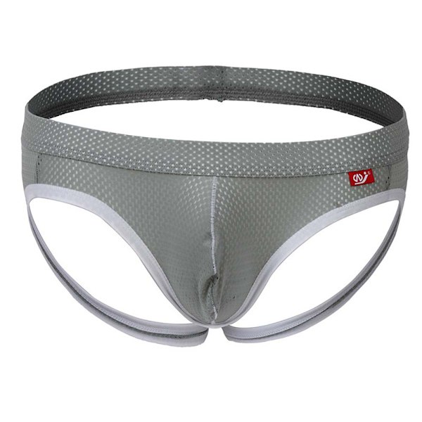 Miesten verkkokangas joustava seksikäs alusvaate matala vyötärö alushousut stringit grey XL