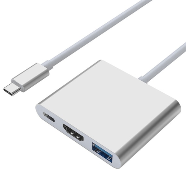 Digital AV Multi Port Adapter Typ C USB 3.1 till USB-C HDMI Black Line