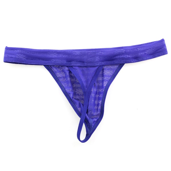 Sexiga Herrunderkläder Brief för män Andas kalsonger U-påse Royal blue XL