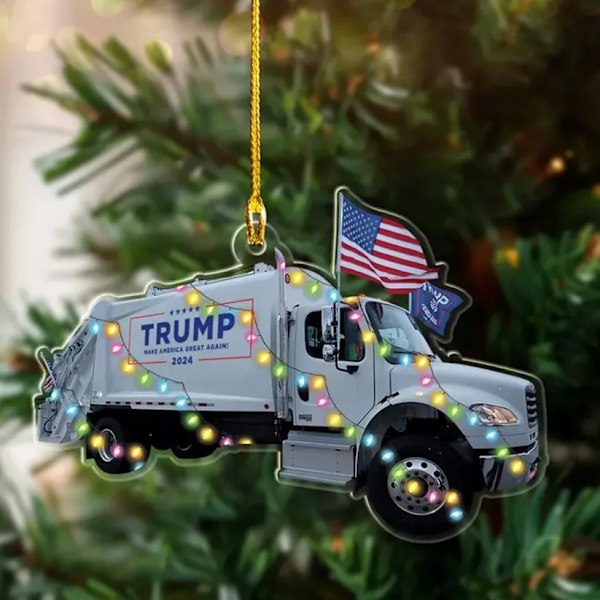 2024 US State Memorial Ornaments, 2024 Julepynt, USA Kart Stil Juletrepynt D