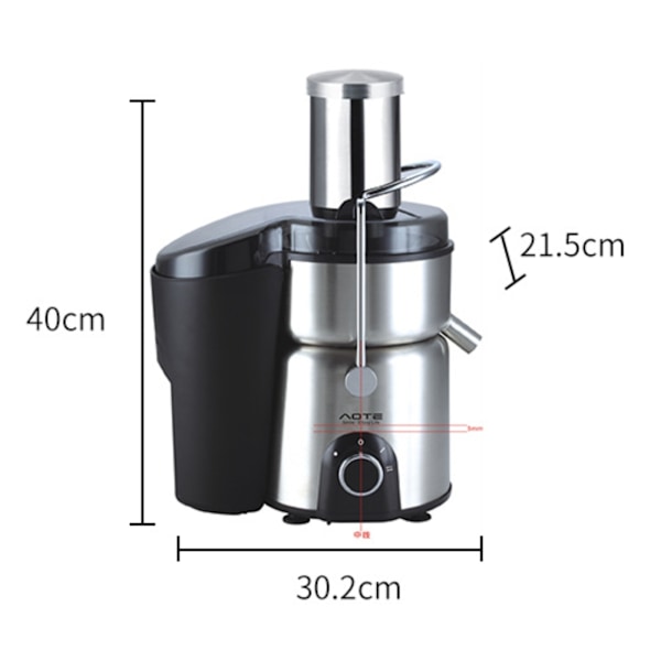 Mehustin, 2-in-1, 1200W Sähköinen mehupuristin, Mehustin/Kahvimylly, Täyttöaukko 75 mm, Kaksi nopeusasetusta