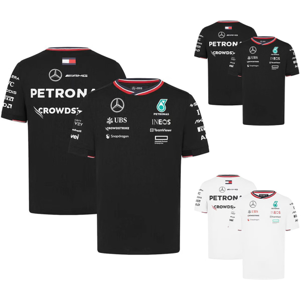 2024 Mercedes AMG Petronas F1 Officiellt Team Racing T-shirt Herr Formel 1 Toppar Black XL