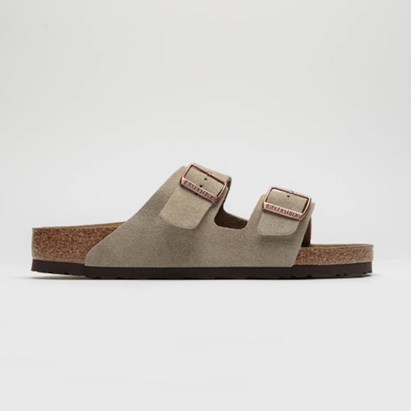 Birkenstock Arizona Mjuka Mockaskinn Fotbäddssandaler Unisex Halkskydd Avslappnade Skor Grey Green 36