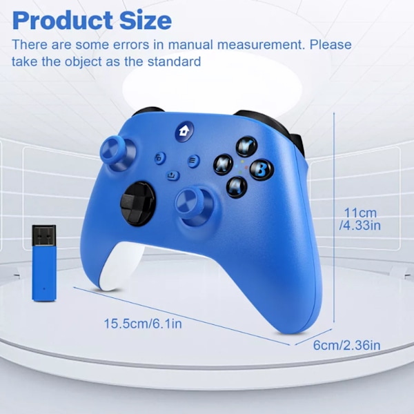 Trådløs controller til Xbox One & Xbox Series X|S PC Windows - Med lydstik Blue