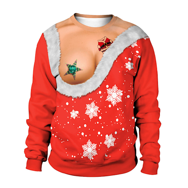 Stygg Julegenser Herre Morsom Genser Julehettegenser Vintergenser XL