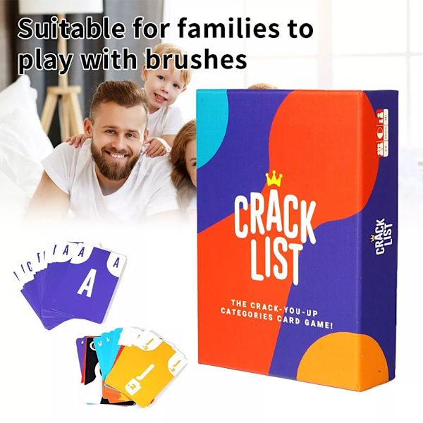 Kortspel för Brädspel - Crack List för Vuxna och Familjer - Julgåvor