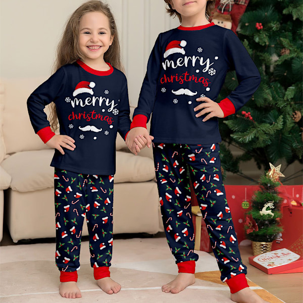 Julpyjamas för Familjen - Matchande Pyjamas med Tomteluva Tryck för Vuxna, Barn och Spädbarn - Nattkläder Kids 9-10Years