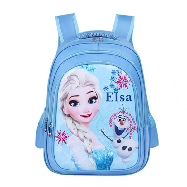 Børn Piger Frozen Rygsæk Skole Elev Bogtaske Skuldertasker Blue 32x20x43cm