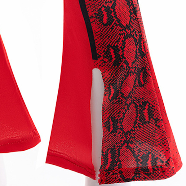 Lasten Descendants The Rise of Red Cosplay -asut Halloween-takki, topit ja housusetti 140cm