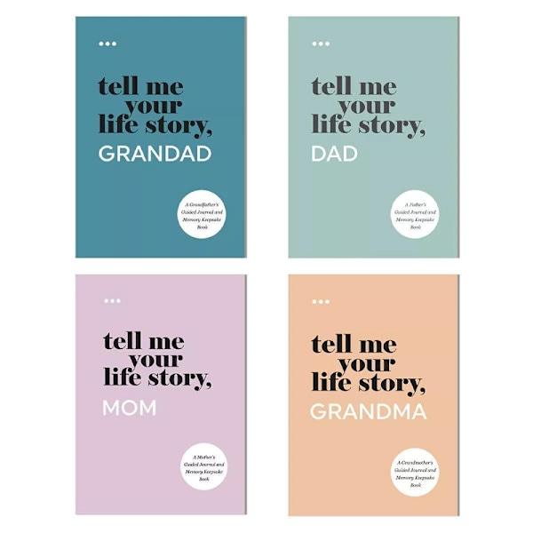 2025 Fortell Meg Din Livshistorie, Mamma/Pappa/Bestemor/Bestefar: En Guidet Journal og Minnebok Julegaver Dad