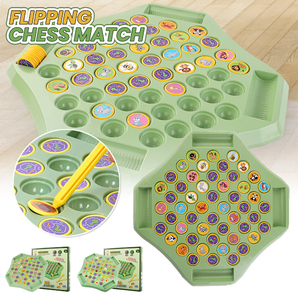 Fruit Flip -shakkimuistipeli, muistishakkipeli aktiviteetteihin, eläinaiheinen Flip Matching -shakkilauta, Flip to Win -matkamuistipeli Animal
