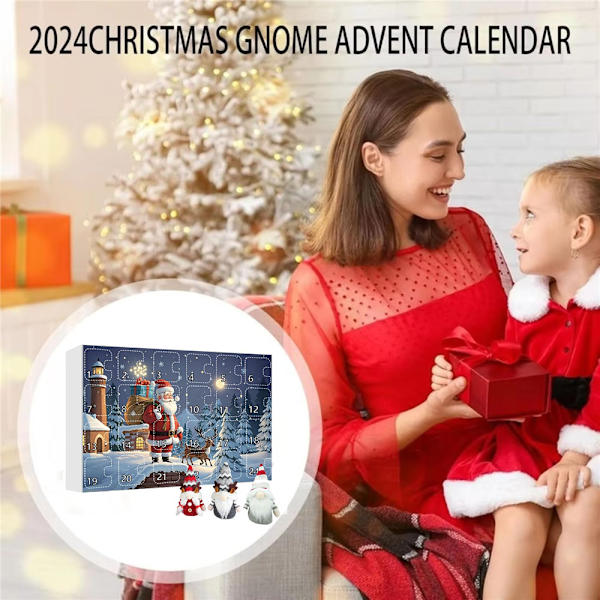 2024 Jule Dværge Jule Ankomst Kalender Blind Box Nedtælling Jule Gnome Adventskalender