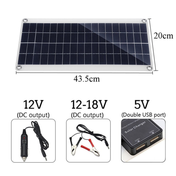 200 W Solpanel 100a 12V batteriladdare RV Båtkontroller Solar panels