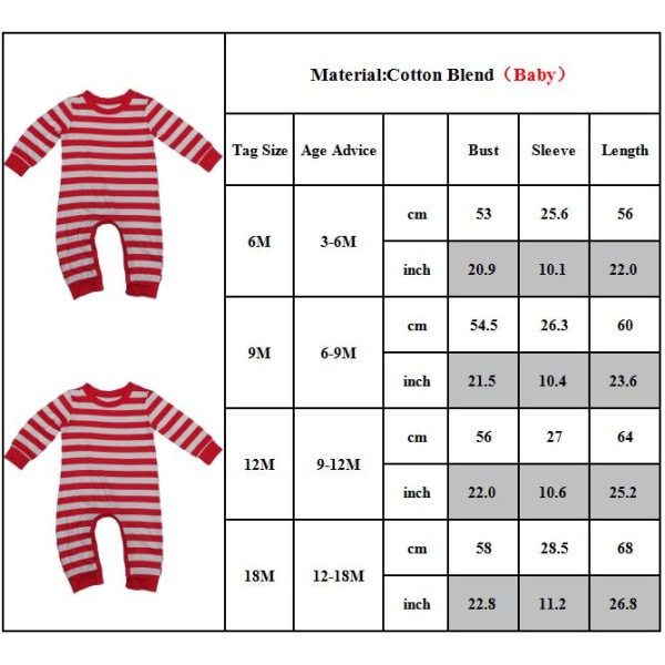 Santa Claus Christmas PJs Familjematchande sovkläder Xmas PJs Set Baby 18M