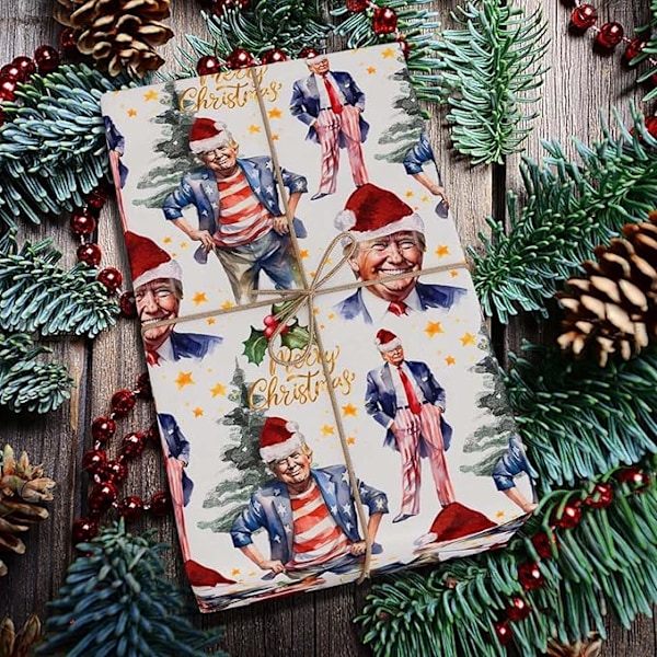 Inslagningspapper Julpapper President Presentpapper för Jul White