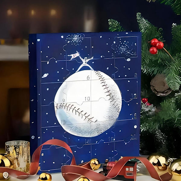 Jule Basketball Adventskalender 2024, Indeholder 24 gaver, Overraskelse Baseball Superstar Adventskalender, 24 dages juleferie nedtælling