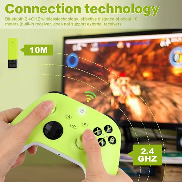 Trådløs controller til Xbox One & Xbox Series X|S PC Windows - Med lydstik Yellow