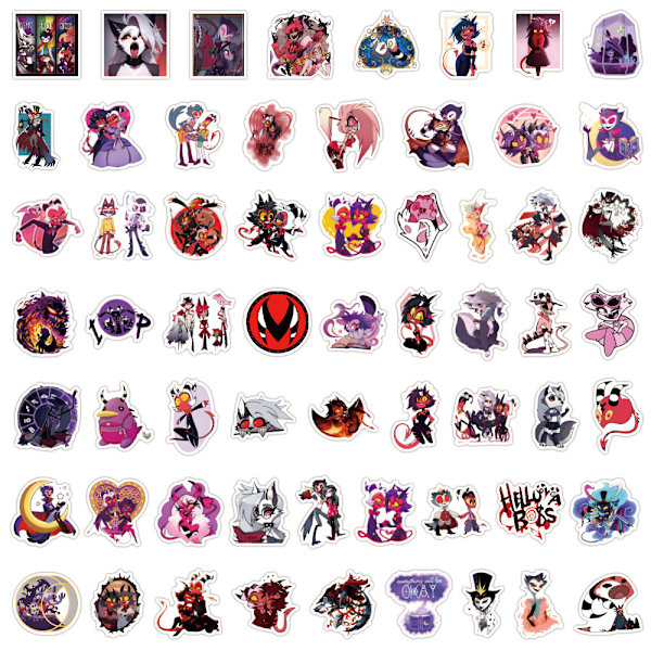 120 st Helluva Boss Stickers Dekaler för Laptop Bagage Scrapbooking Vattenflaskor 120PCS