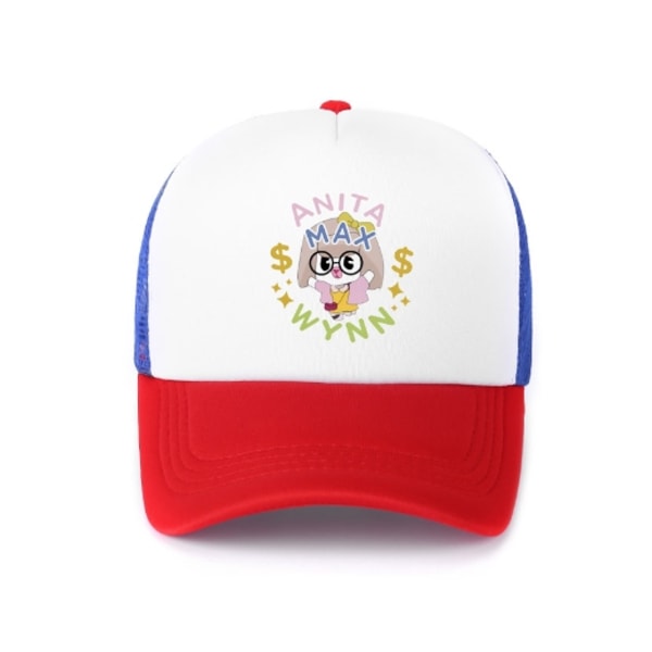 Män Kvinnor Cartoon Trucker Baseball-Cap Sport Sommar utomhus andas solhatt Red-white