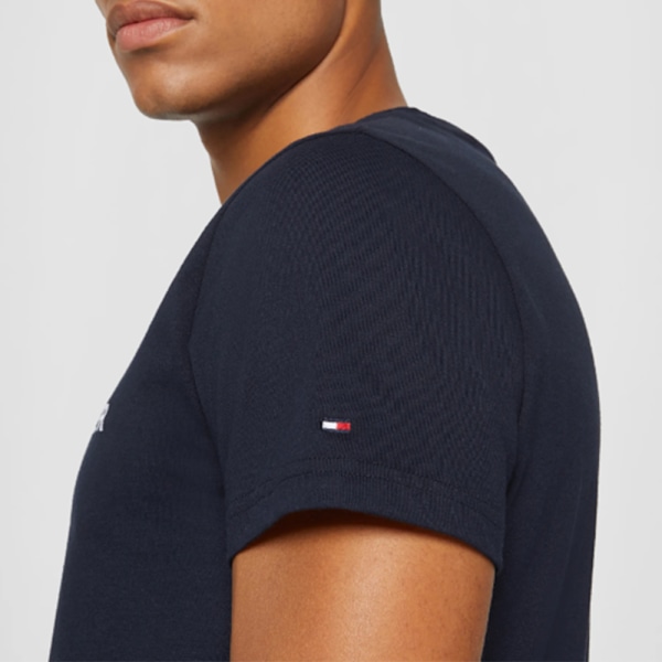 Tommy Hilfiger Herr T-shirt med tryck Royal Blue M