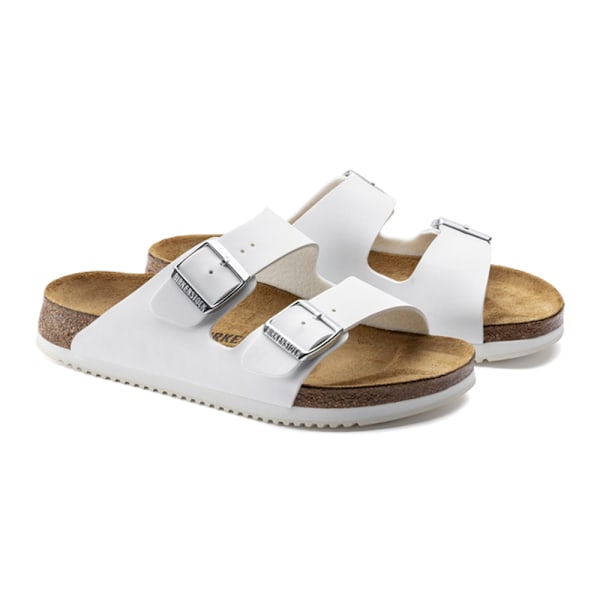 Birkenstock Arizona Mjuka Fotbäddssandaler Unisex Halkskydd Avslappnade Skor White 42