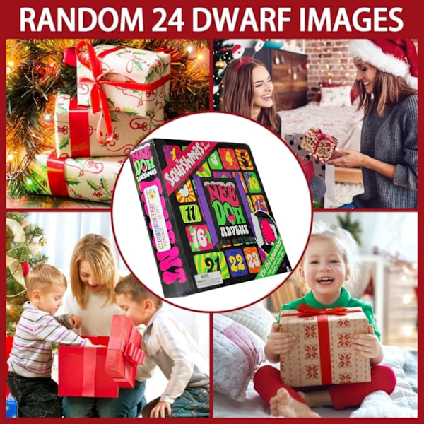 Nee Doh Squishmas Adventskalender 2024 - 24 Dagar Nedräkning med NeeDoh Squishy Klämleksaker 24PCS