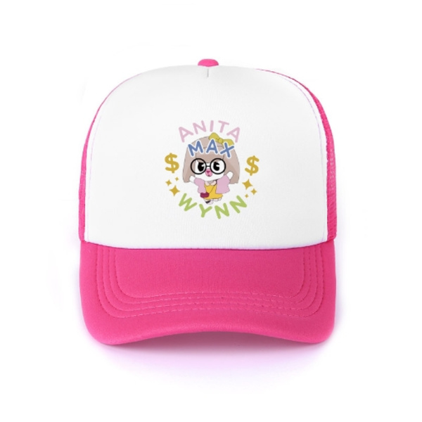 Herr Dam Tecknad Truckerkeps Basebollkeps Sport Sommar Utomhus Andningsbar Solhatt Rose red and white