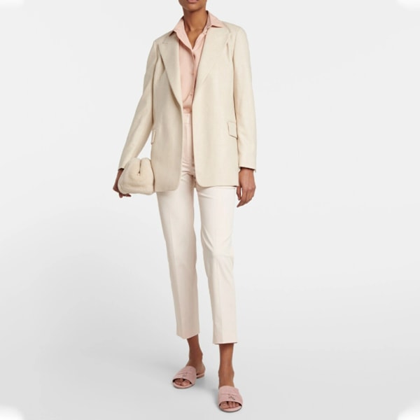 LORO PIANA Sommar Charm Suedetofflor Pink 40