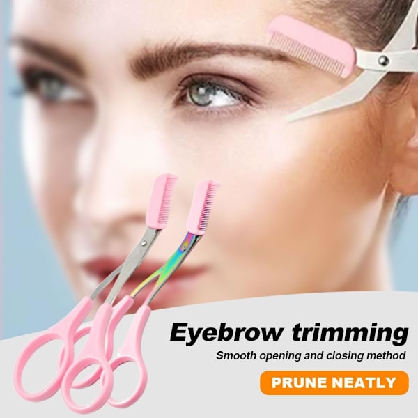 Øjenbrynstrimmer Saks Kosmetik til Kvinder Øjenbrynssaks med Kam Makeup Værktøjer A