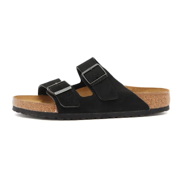 Birkenstock Arizona Mjuka Mockaskinn Fotbäddssandaler Unisex Halkskydd Avslappnade Skor Black 41
