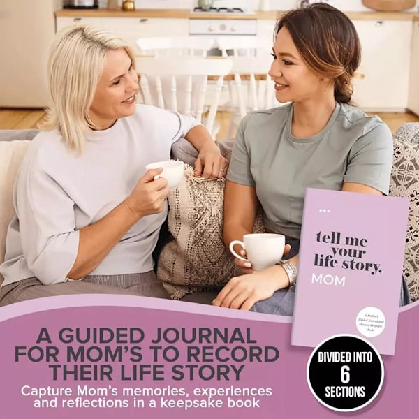2025 Fortell Meg Din Livshistorie, Mamma/Pappa/Bestemor/Bestefar: En Guidet Journal og Minnebok Julegaver Mom