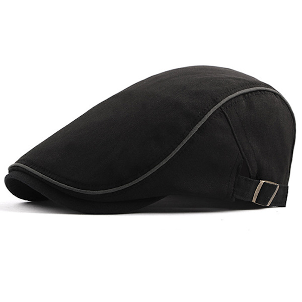 Herre Gentleman Flat Britisk Bomulds Beret Udendørs Solbeskyttelse black
