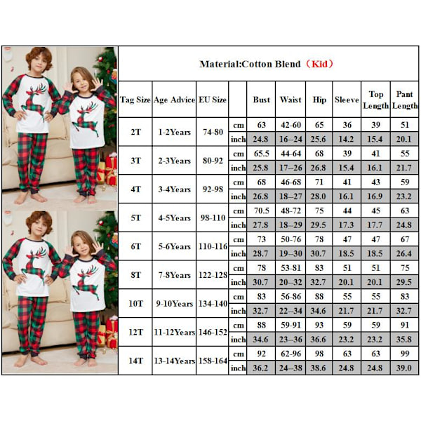 2023 Julpyjamas Familj Matchande Sovkläder Julpyjamas Set Nytt Kids 4T
