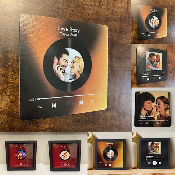 Klistremerker SOUFEEL Personlig Fotomagnet Personlig Album Musikk Kjøleskapsmagnet Kan Spille Sanger Og Justere Volum Dekorativ Gave C