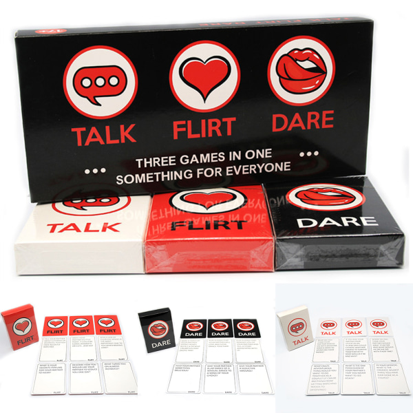 Prata, flirta eller våga Interaktivt Dialogkort Party Brädspel