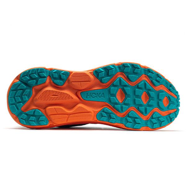 HOKA ONE ONE Challenger ATR 7 Damskor Lågprofil Löpskor för Asfalt Blue + Orange 38