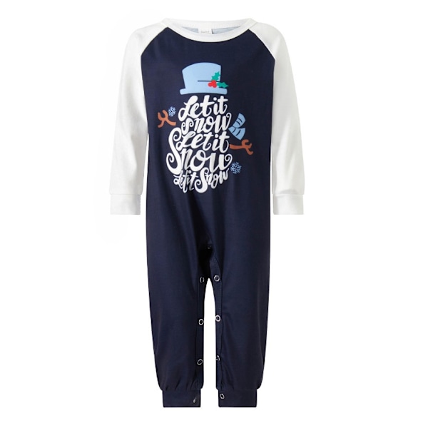 Matchande Familjejulpyjamas Set Kvinnor Män Barn PJs Långärmad Nattkläder Semester Lounge Set Baby-A 0-6M