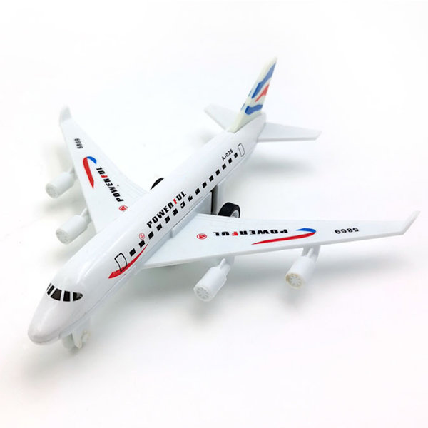 Flygplan i legering Airbus Dra Tillbaka Flygplan Leksaker för Barn Pojkar Flickor All White