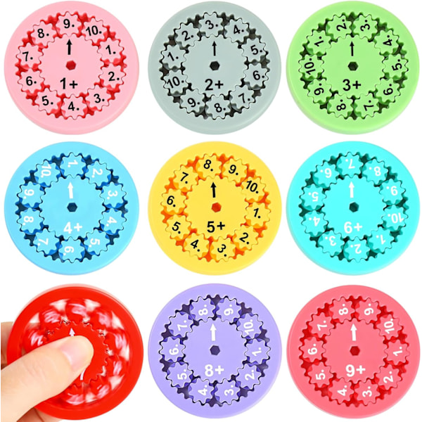 9 st Math Fidget Spinners, Pedagogiska Matematikfakta Fidget Spinners - Lär dig Addition & Subtraktion - Perfekt för Stimmers Addition and subtraction