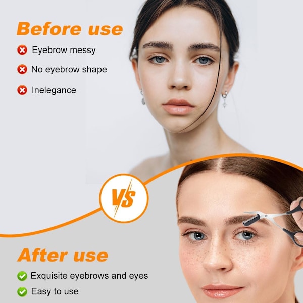 Øjenbrynstrimmer Saks Kosmetik til Kvinder Øjenbrynssaks med Kam Makeup Værktøjer B