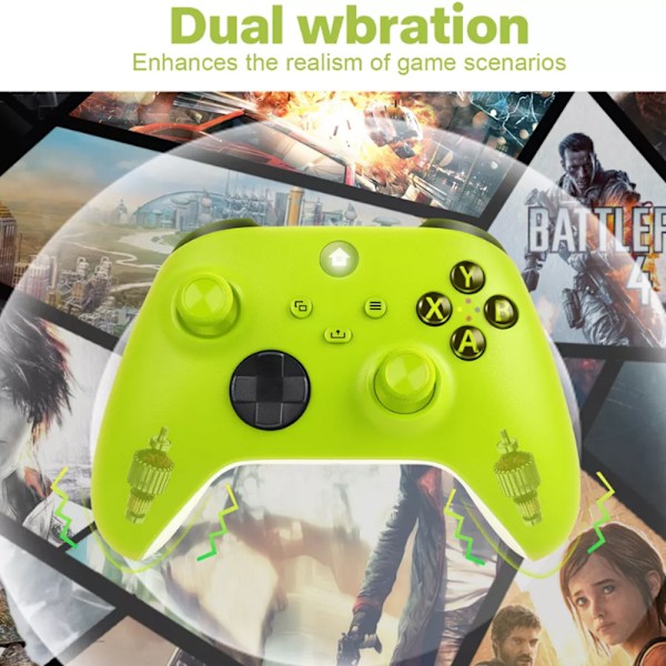Langaton ohjain Xbox One & Xbox Series X|S PC Windows -laitteille - Kuulokeliitännällä Yellow