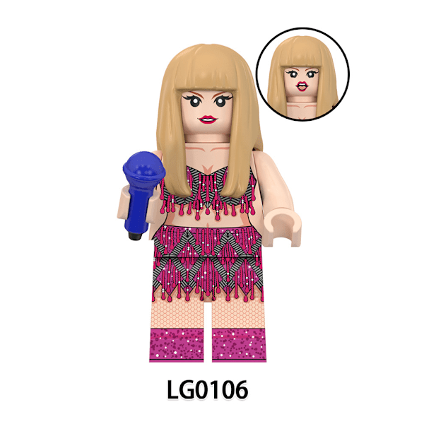 8 stk. Taylor Swift Byggeklods Minifigur MOC Klodser Samlelegetøj Børnegaver 8PCS