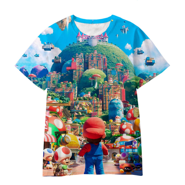 Barn Super Mario T-shirt Crewneck kortärmad Novelty Top Tee A 6-7 Years
