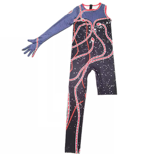 Halloween-roolileikki Tyttöjen Kimalleasu Puku Pienille Lapsille Laulaja Konsertti Body Snake Cosplay Haalari 120cm